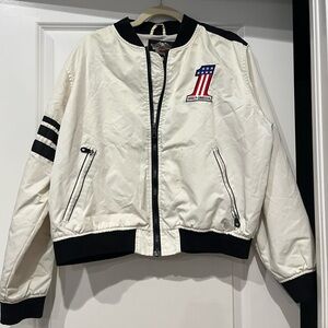 Women’s VTG Harley Davidson nylon moto bomber
